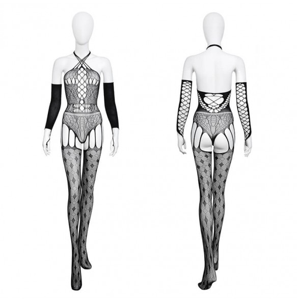 FEE ET MOI - Sheer Temptation Bodystocking (Black)